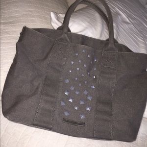 BCBG grey tote gym weekend bag